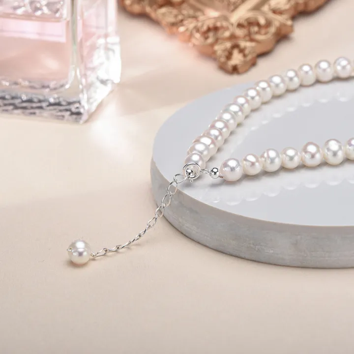 Wholesale%20AA%20White%206-7mm%20Freshwater%20Cultured%206-8mm%20Pearl%20Bracelet%20Charms,925%20Sterling%20Silver%20Pearl%20Bracelets%20for%20Women%20Girls%20-%20Image%203