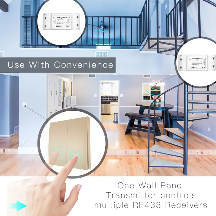 433mhz%20Wireless%20Smart%20Switch%20Rf%20Remote%20Control%20Push%20Button%20Controller%20Wall%20Panel%202%20Way/3%20Way%20Multi-Control%20-%20Image%202