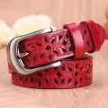 Ladies Belt Pin Buckle Women Hollow Faux Leather Belt. 