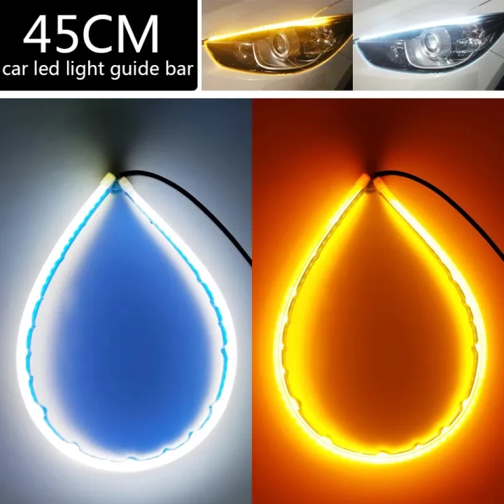 2x%20DRL%2045cm%20Daytime%20Running%20Light%20Flexible%20Soft%20Tube%20Guide%20Car%20LED%20Strip%20White%20Turn%20signal%20Yellow%20Waterproof%20-%20Image%204