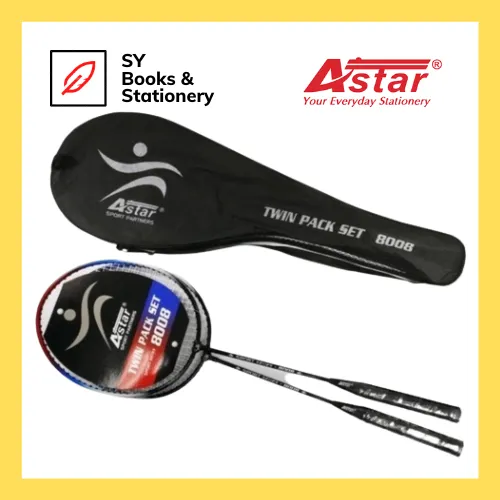 ASTAR%20Badminton%20Racket%20Twins%20Pack%20Set%208008%20Sport%20Series%20/%202%20Pieces%20Racket%20with%20String%20/%20%E7%BE%BD%E6%AF%9B%E7%90%83%E6%8B%8D/2%E4%B8%AA%20/%20Shuttlecock%20-%20Image%203