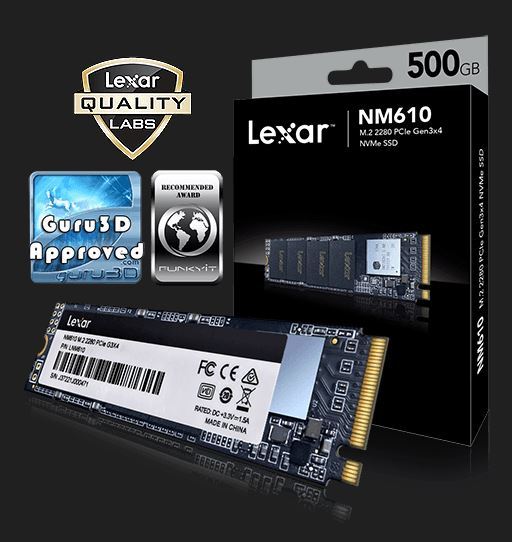 Lexar M.2 Nvme Sata SSD 2280 Gen3x4- 512GB- High Speed Up 2200mb/s