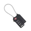 1 s Luggage Combination Lock Portable TSA Approved Security Cable Luggage Lock 3-Digit Combination Password Lock Padlock. 