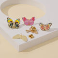 1PC/5PCS Fashion Cartoon Cute Exquisite Colorful Butterfly Insect Enamel Brooch Lovers Badge Gift Clothing Bag Accessories. 