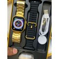 Ultra 9 Max Wireless Charging Golden Edition Smart Watch Big 2.15 infinite Display. 