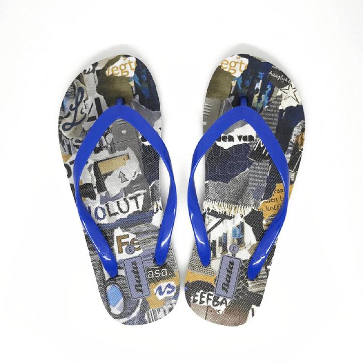 Bata Teens Rubber News Collage Flip Flop – Keri