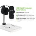 KOGEEK 300X Magnification 5M Pixels USB Digital Microscope with Stand Magnifier with 8-LED Light. 