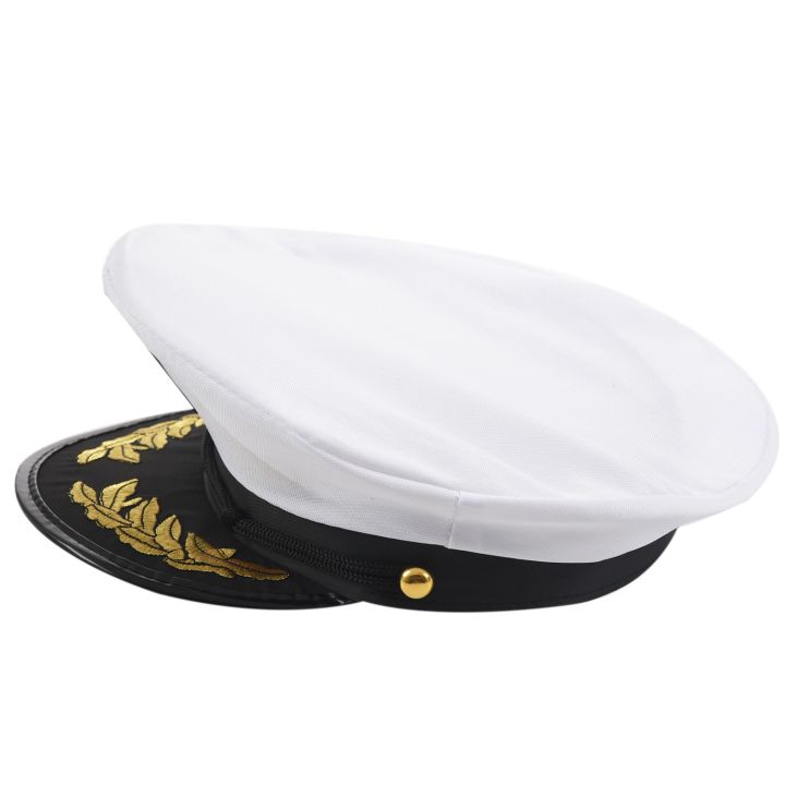 Adult%20Yacht%20Boat%20Captain%20Hat%20Navy%20Cap%20Ship%20Sailor%20Costume%20Black+White%20-%20Image%204