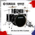YAMAHA Gig Maker 5Pc Acoustic Full Drum Set With Cymbals & Seat. 