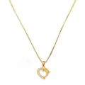 Gold plated Guaranteed Stylish 01mm box Chain Beautiful Design With Dolphin Harte Fixed Stone Pendant. 
