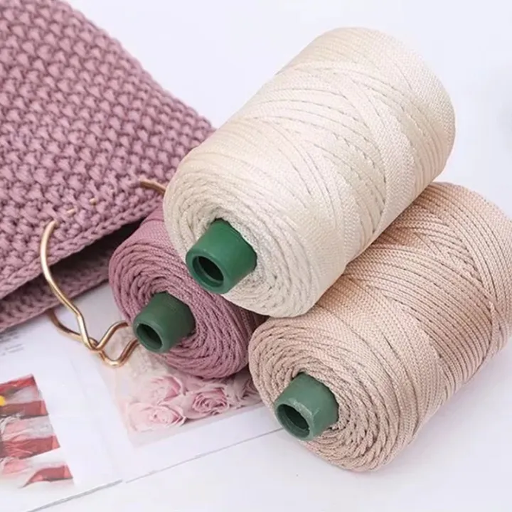 3mm Summer Crochet Yarn Ice Rope Thread for Hand Knitting Bag Hat Shoes ...