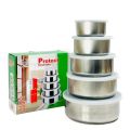 Set of 5 Heavy Stainless Steel Protect Fresh Boxes - Durable and Secure Food Storage Containers. 