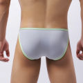 Large Size Male Briefs High Elastic Ice Silk Man Underwear Solid Color Youth Thin Section Comfortable Breathable JF2404. 