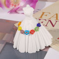 Korean Simple Cute Fashion Alloy Chain Jewelry Colorful Flower Beads Pendant Necklace For Women Girls. 