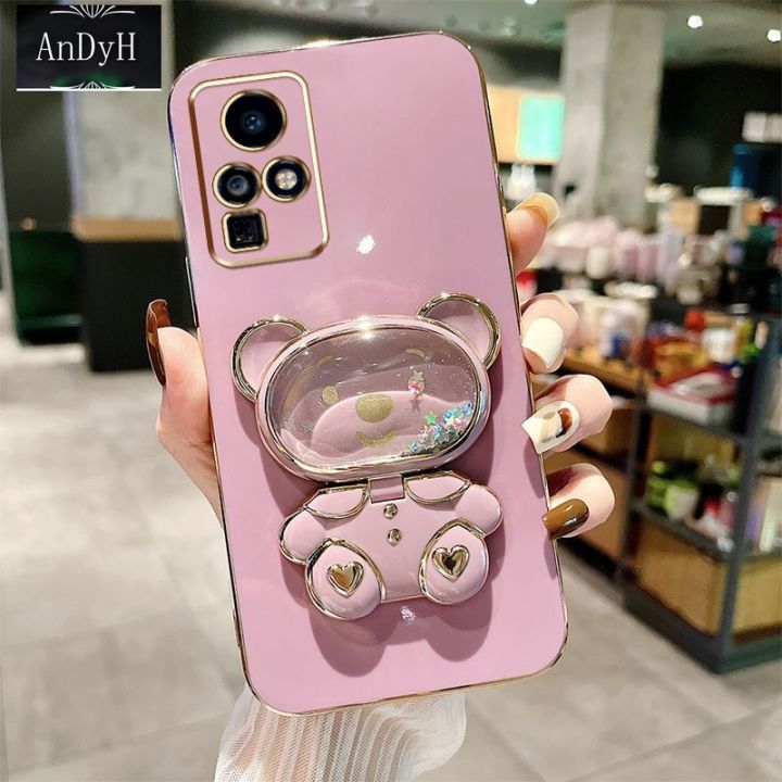 AnDyH%20Phone%20Case%20for%20Infinix%20Zero%20X%20Neo%20Zero%20X%20Pro%20X6810%20X6811%20X6811B%20Cute%20Quicksand%20Liquid%20Bear%20Bracket%20Anti%20Drop%20Camera%20Protection%20-%20Image%202