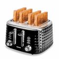 Geepas 4 Slice Bread Toaster - Adjustable 7 Browning Control 4 Slice Pop-Up Toaster With Removable Crumb Collection Tray, Self-Centering | Cancel, Defrost & Reheat | Perfect Sandwiches, Toast & More. 