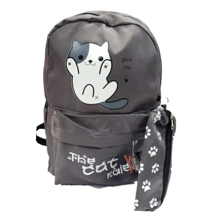 Hello Kitty/Moow Stylish Double Shoulder Backpack/School Bag for Girls | Fashionable and Versatile Girls' Backpack