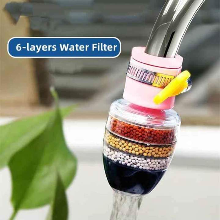 Universal Water Filter 6 Layers Faucet Filter Kitchen Foamer Shower Water Purifier for Kitchen Tap