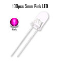 100pcs 5mm LED Red Green Blue Yellow Orange White Pink Warm White Clear Glass Light Emitting Diode. 