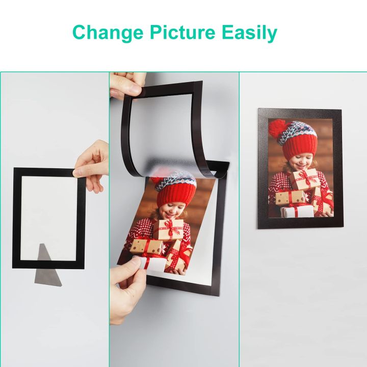 4x6%20Inch%20Magnetic%20Picture%20Frames%20Magnets%20Photo%20Frame%20Rectangle%20Poster%20Painting%20Frame%20for%20Refrigerator/Window/Wall%20Home%20Decor%20-%20Image%202