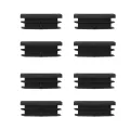 8 Pcs Black Plastic Rectangular Blanking End Caps Inserts 20mm x 40mm. 