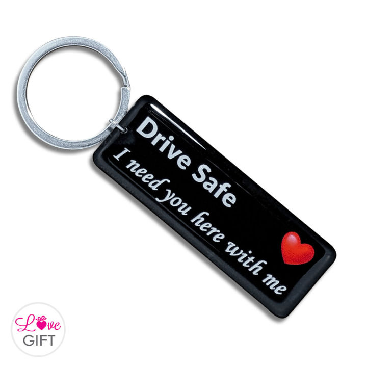 Drive Safe vehicle keychain for Love Birthday Gift personalised motorbike Key tag for anniversary valentine day gift for him Love Gift Lanka