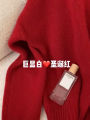 ZHIBAOBI Retro High-Grade Christmas Red Pullover Women's Autumn and Winter Lazy New Year Sweater. 