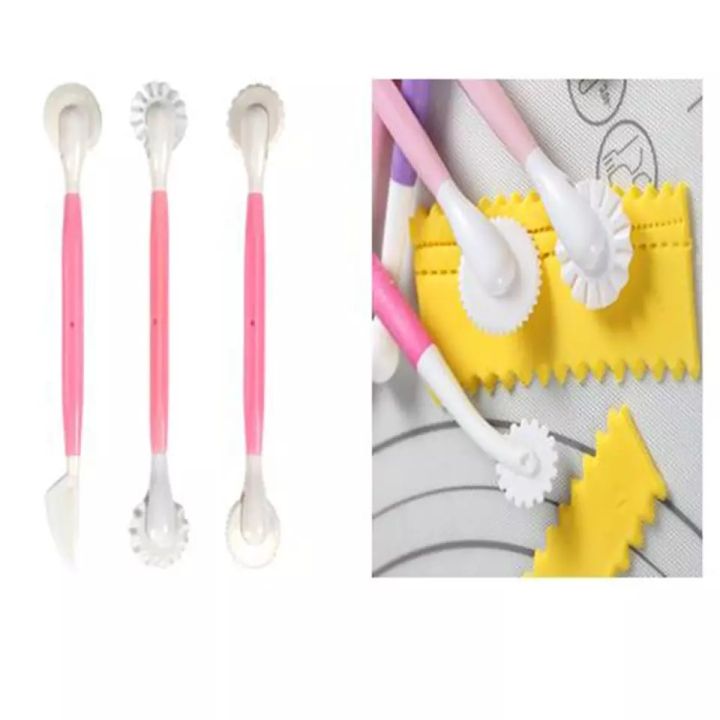 Cake, Decoration  Modeling Tool Set Fondant Cake Brushes, Fondant Modelling Tool, for DIY Decoration of Cakes, Biscuits and Fondant  Flower Patterns Pastry Carving Cutter for Baking and Cake Design