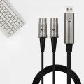 USB IN-OUT MIDI Cable One in One Out Interface 5 Pin Line Converter PC to Music Keyboard Adapter Cord. 