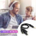 Audio Extension Cable Universal 1 to 3 Ways PVC 3.5mm 1 Male to 3 Female Audio Splitter Adapter for Headphone. 