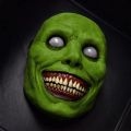 【HUT】 Halloween Creepy Smile Horror Mask Adult Half "Exorcist" Green White Demon Mask Cosplay Props The Evil Party Masks Accessorie. 