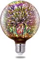 Fireworks Decorative Light Bulb, E26 Base, 4W, AC100-240V, Glass Bulbs with Soft Warm Light, Shiny Decor for Home, Bedroom, Party. 