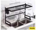 Dish Rack Kitchen Double Sink Rack Stainless Steel Plate Cutlery Holder. 