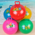 Handle Hopper Ball with Cartoon Pattern Bouncing Inflatable oy for Kids Diameter:20cm handle ball. 