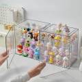 Showcase Storage Organizer Stackable Figures Display Stand Display Case Clear with steps. 