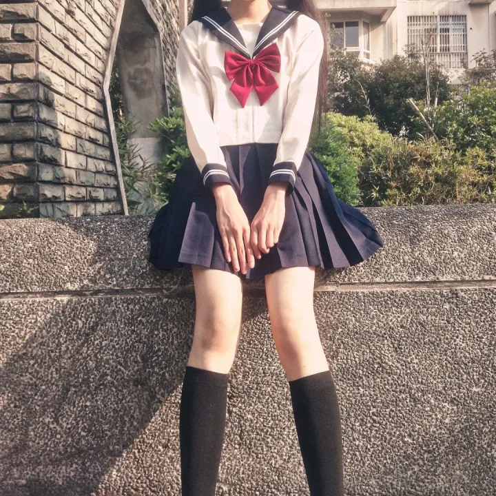 jkUniform%20skirt%20Basic%20Style%20Genuine%20White%20Two%20Books%20Three%20Books%20Student%20School%20Uniform%20College%20Style%20Business%20Attire%20Japanese%20Style%20Sailor%20Suit%20-%20Image%208