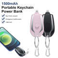 Mini Power Bank Portable Slim 1500mAh Powerbank for iPhone Lightning & Type C Mobile Phone Charging Emergency External Battery Pack Support Keychain Keytag Design Direct Plugin Charger 194396511 TecMall. 