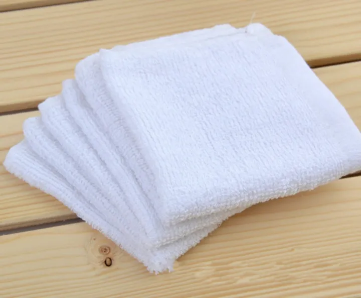 1/4%20Pcs%20100%25%20Cotton%20White%20Square%20Towel%20Rag%20Small%20Towel%20Hotel%20Catering%20Dish%20Towel%20-%20Image%208