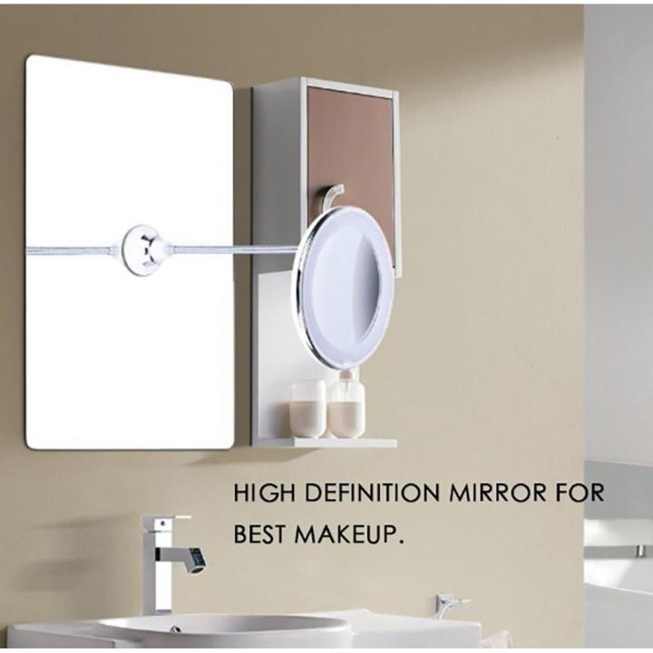 10X%20Magnifying%20Wall%20Mounted%20LED%20Makeup%20Mirror%20Adjustable%20Gooseneck%20Suction%20Cup%20The%20Bathroom%20Vanity%20Mirror%20-%20Image%205