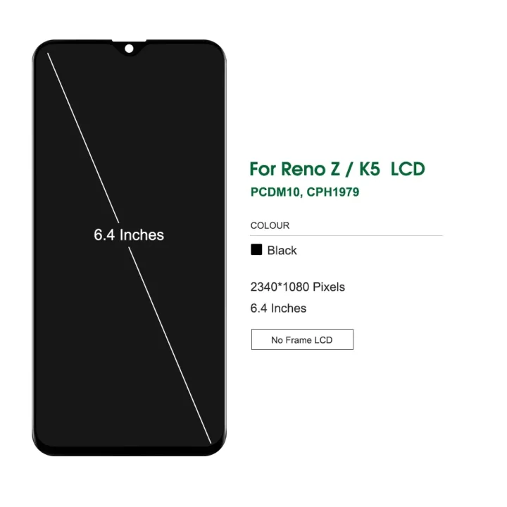 LCD%20No%20Frame%20For%20OPPO%20K5%20Reno%20Z%20Realme%20XT%20X2%20Display%20Touch%20Screen%20Digitizer%20Assembly%20Replacement%20Parts%20-%20Image%205