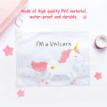 Cartoon PVC Transparent Pencil Case Document Bag Water-Proof Zipper Pouch File Folder Stationery Organizer 21*17CM / 8.3*6.7Inch. 