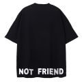 Oversized T shirt Make Money Not Friend Oversized Jet Black Tee Graphics T Shirt Street culture Style Tee 240gsm High Quality T shirt S to 2xl G I A Clothing Brand New Drop Hot Sale Viral Tee Handwash Tee  Black Tee. 