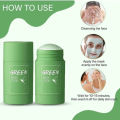 Natural Green Tea Mask Stick Deep Cleansing Oil Control Anti Acne Moisturizing Refreshing Lazy Solid Mask Green Tea Mask Stick. 