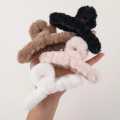 Large Women Fluffy Hair Claw Solid Color Faux Rabbit Fur Shark Clip Soft Warm Barrette Elegant Winter Hair Accessories. 