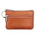 【BestGO】Korean Fashion New Women's Mini Coin Purse Leather Zipper Pouch with Key Ring Small Wallet. 