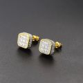 Punk Stud Earrings for Men Hip Hop Classic Zircon Accessories Crystal Earings Fashion Hippie Jewelry. 