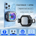 BlueWow HL01 Magnetic Cell Phone Cooler, RGB Phone Cooling Fan Portable Lightweight Mobile Phone Cooling Fan, Phone Radiator with Temperature Display for Mobile Gaming,Tiktok Live Streaming. 