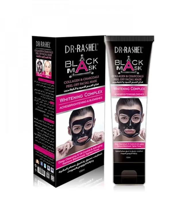 DR.RASHEL Black Mask – Collagen & Charcoals Peel off Facial Mask – DRL 1340 - 100ml