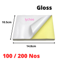 Sticker Paper Gloss A6 Size 200 / 100 Sheets Blank Sticker Paper Glossy for Label Printing. 