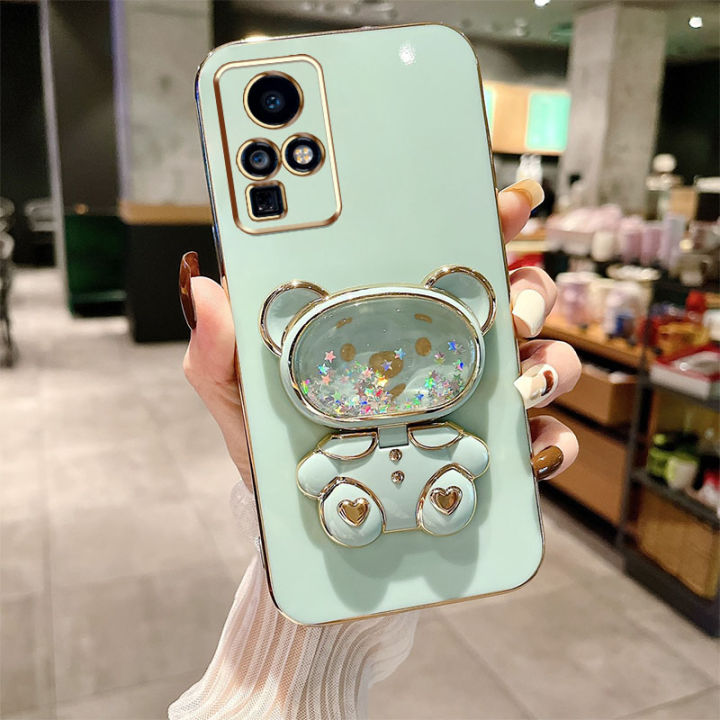 AnDyH%20Phone%20Case%20for%20Infinix%20Zero%20X%20Neo%20Zero%20X%20Pro%20X6810%20X6811%20X6811B%20Cute%20Quicksand%20Liquid%20Bear%20Bracket%20Anti%20Drop%20Camera%20Protection%20-%20Image%204